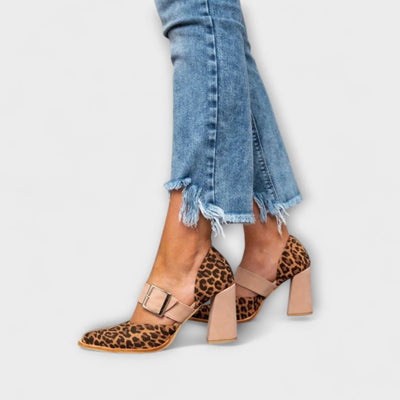 Selvaya – Leopard Print Heeled Sandals