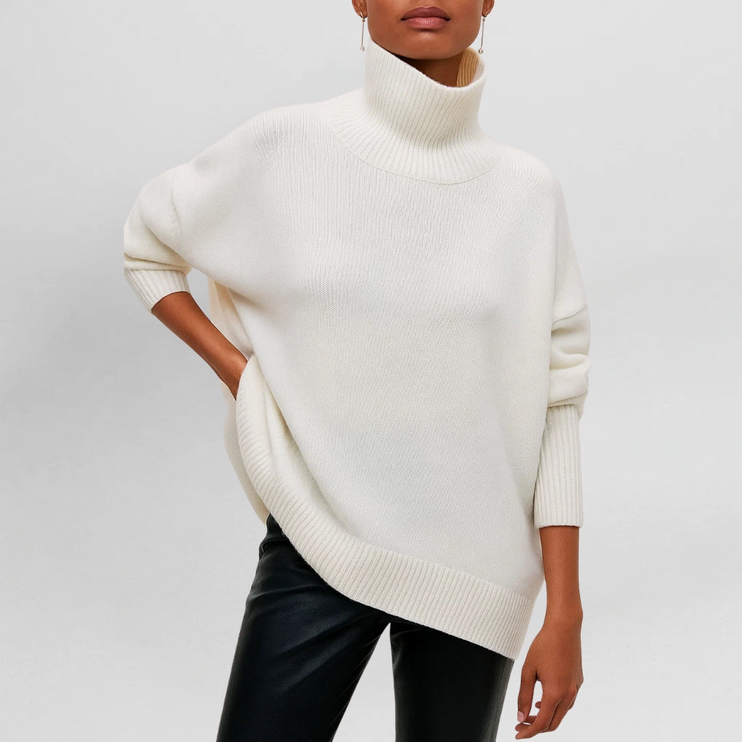 Stefanie - Knitted Jumper with Roll Neck