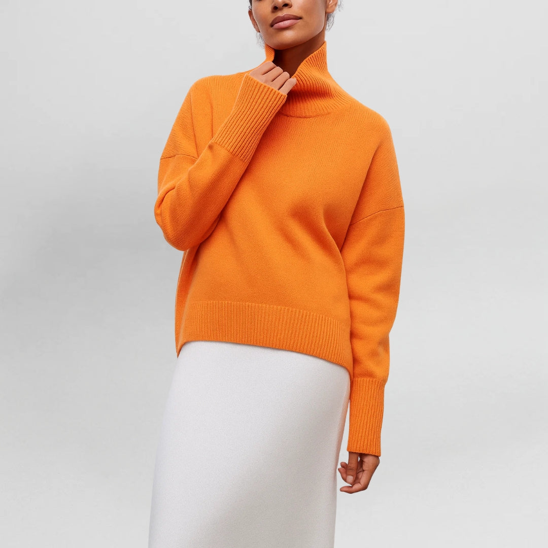 Stefanie - Knitted Jumper with Roll Neck