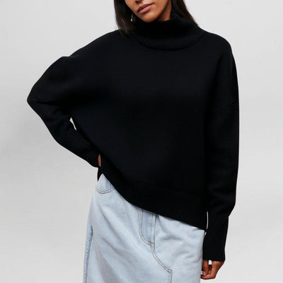 Stefanie - Knitted Jumper with Roll Neck