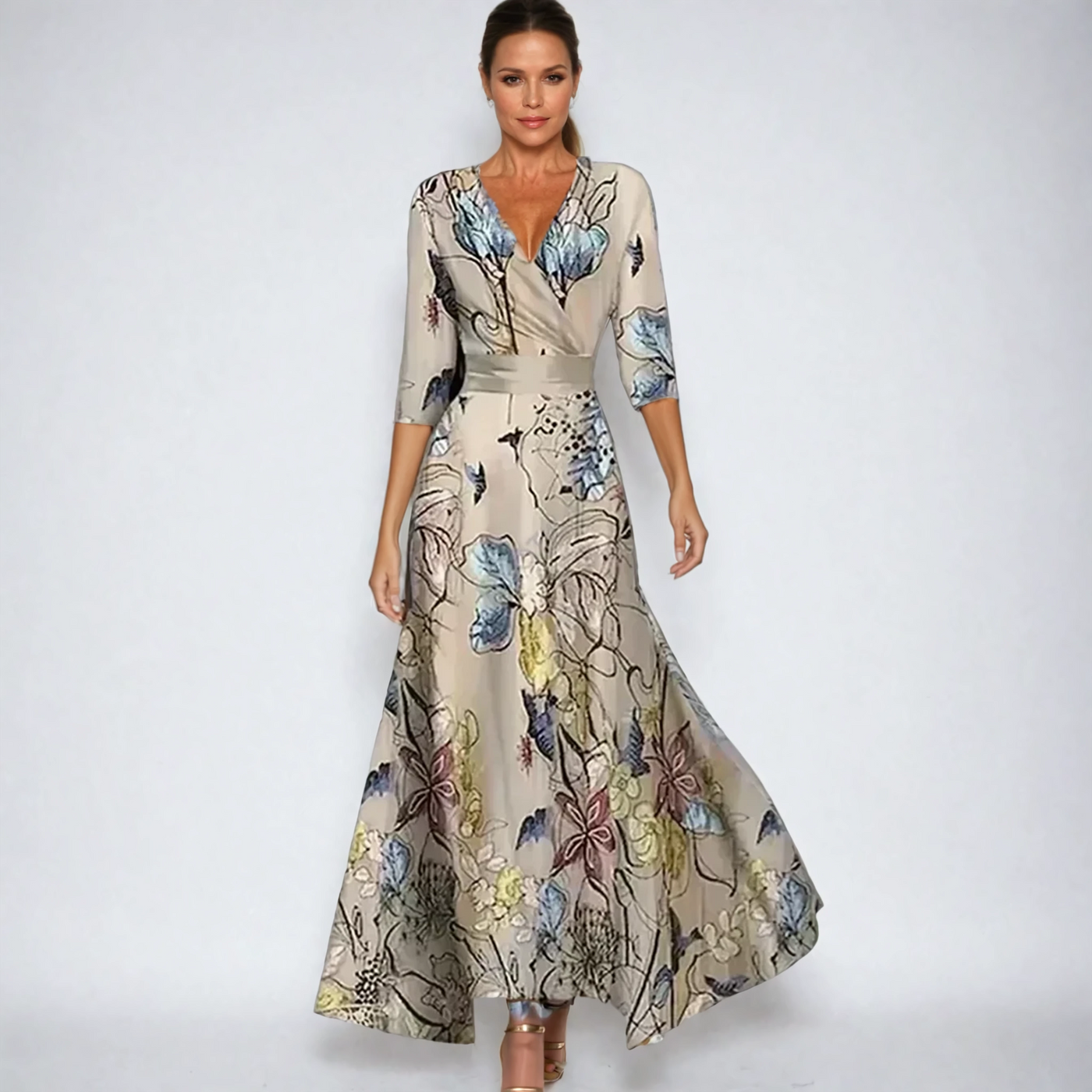Clémence | Elegant Floral Knot Shirt
