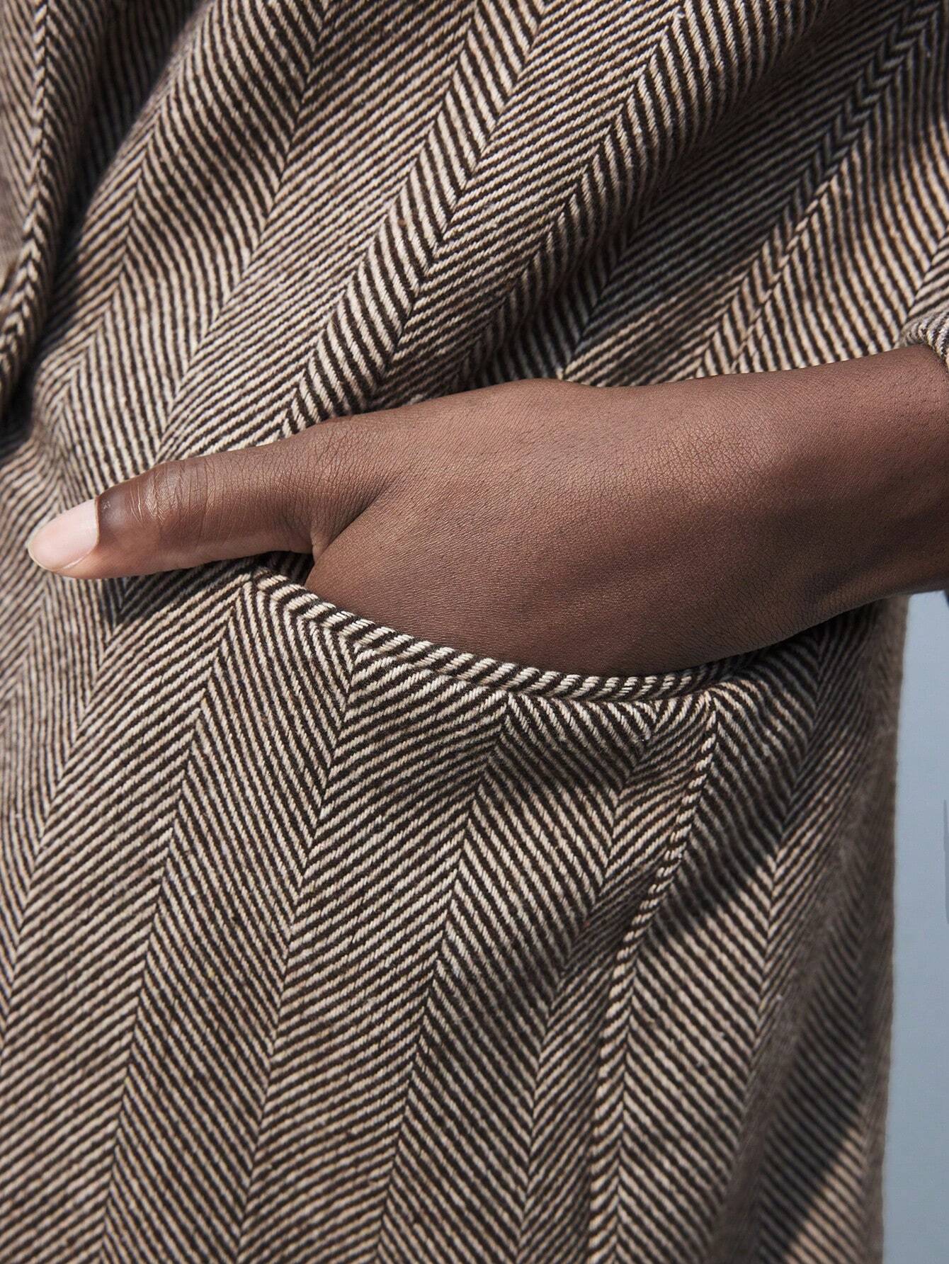 Nicole | Brown Café Blazer with Single Button