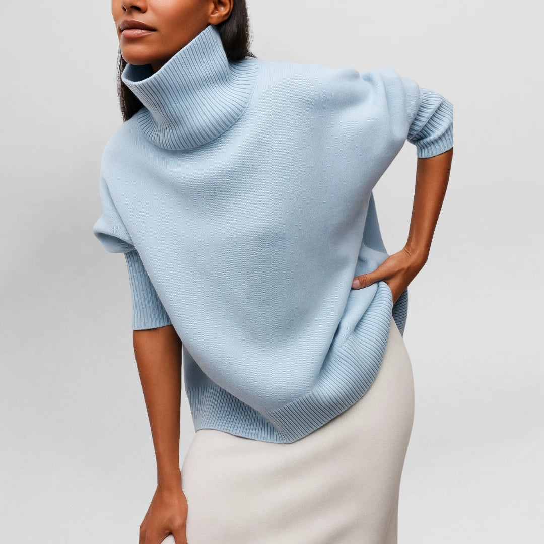 Stefanie - Knitted Jumper with Roll Neck