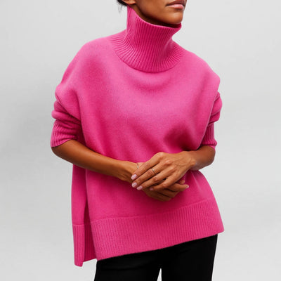 Stefanie - Knitted Jumper with Roll Neck