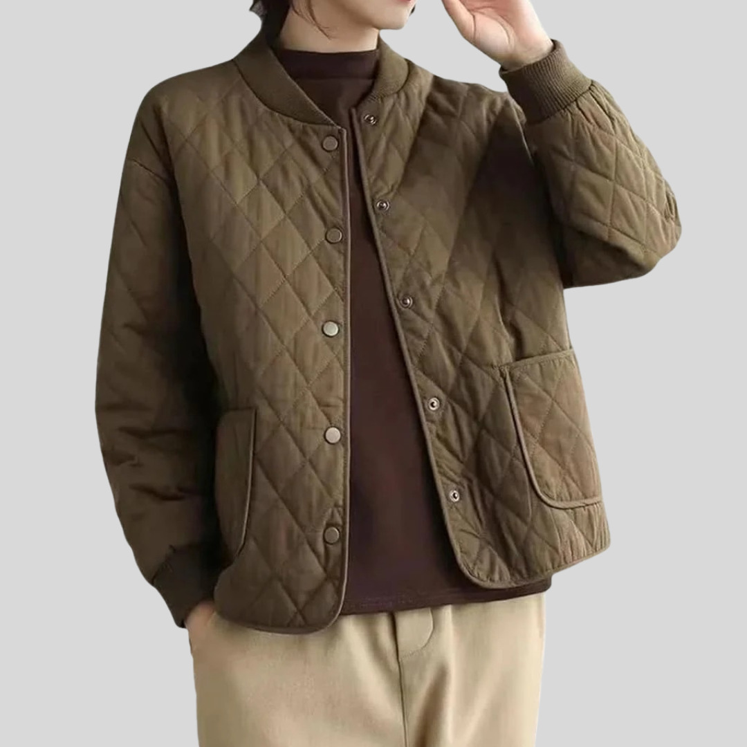Adoria | Lightweight Quilted Short Jacket with Crewneck