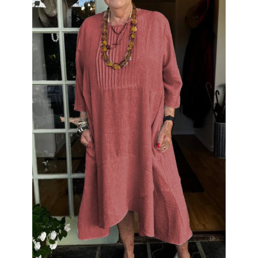 Katerina - Pleated Irregular Hem Dress