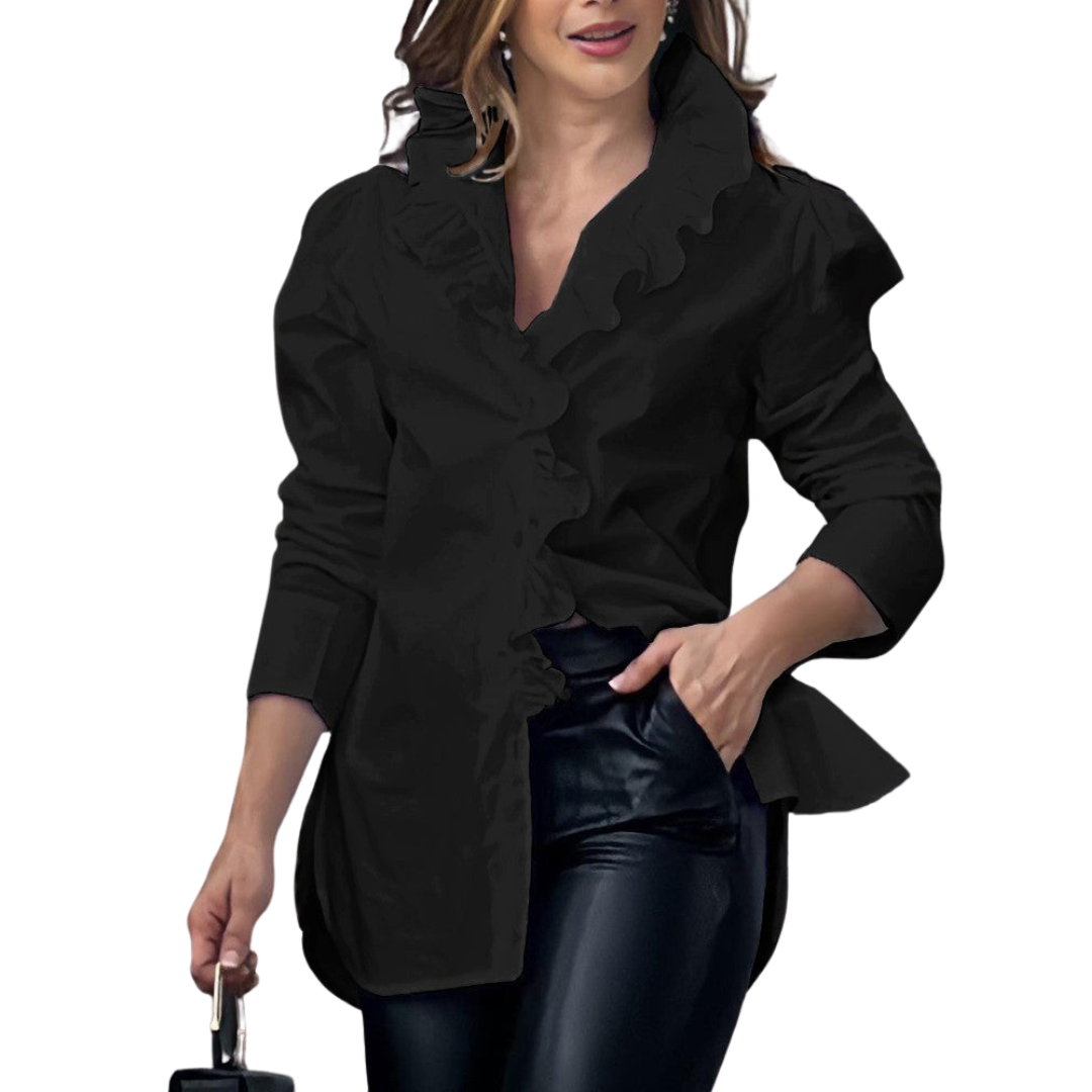 Emy | V-neck Blouse with Pleats Delight Me