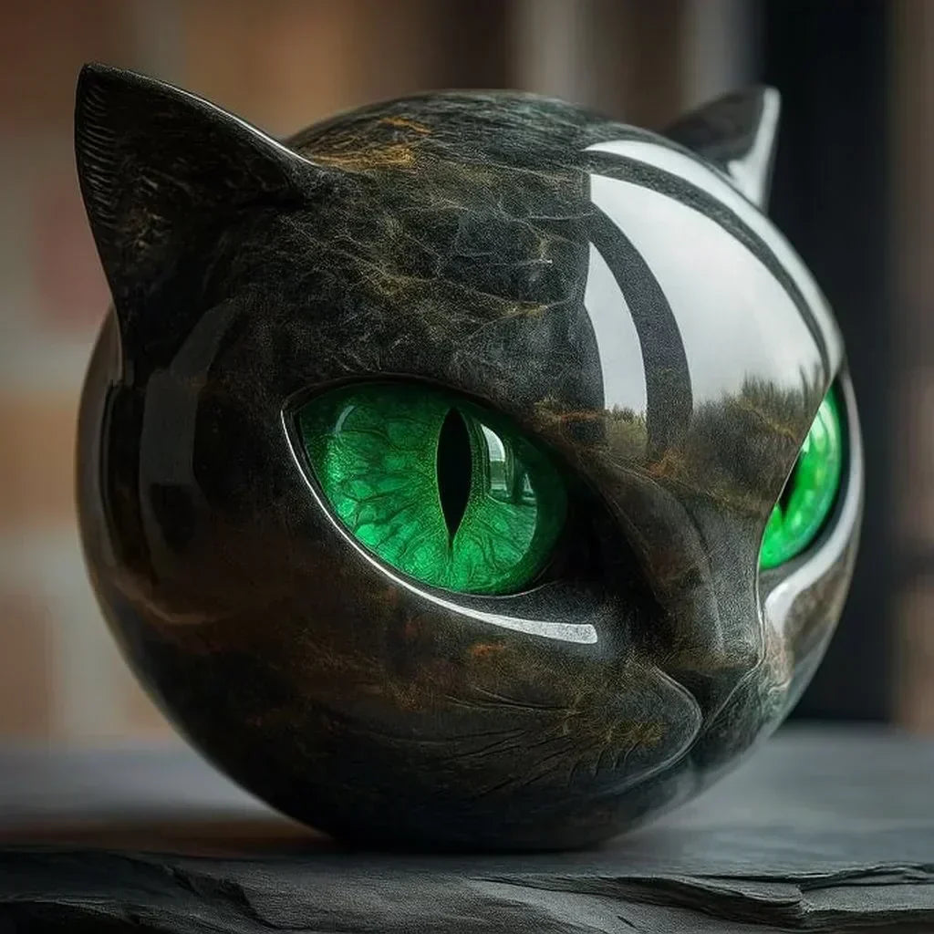 Elvianna | Mystical Cat Head Sculpture