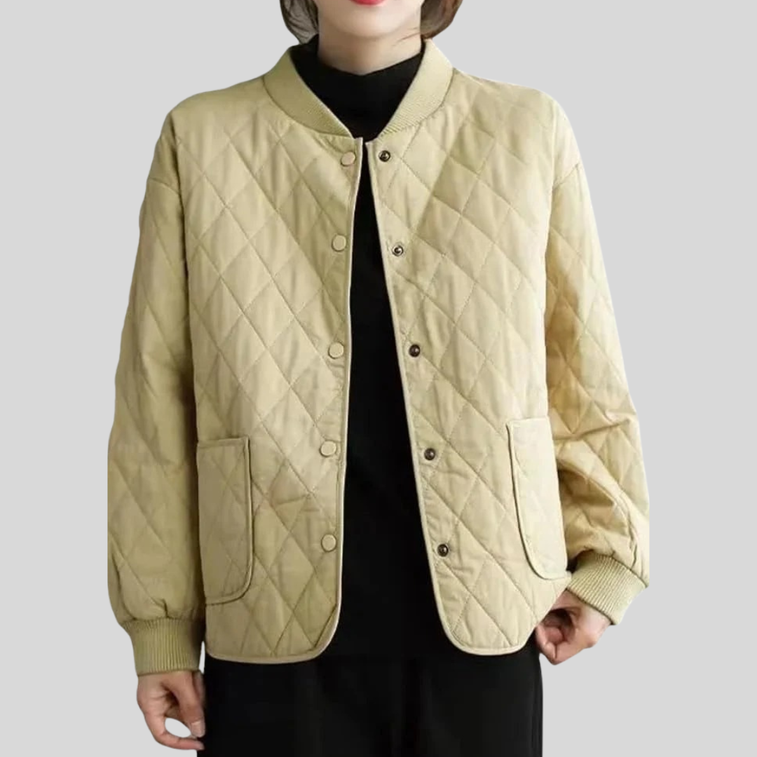 Adoria | Lightweight Quilted Short Jacket with Crewneck