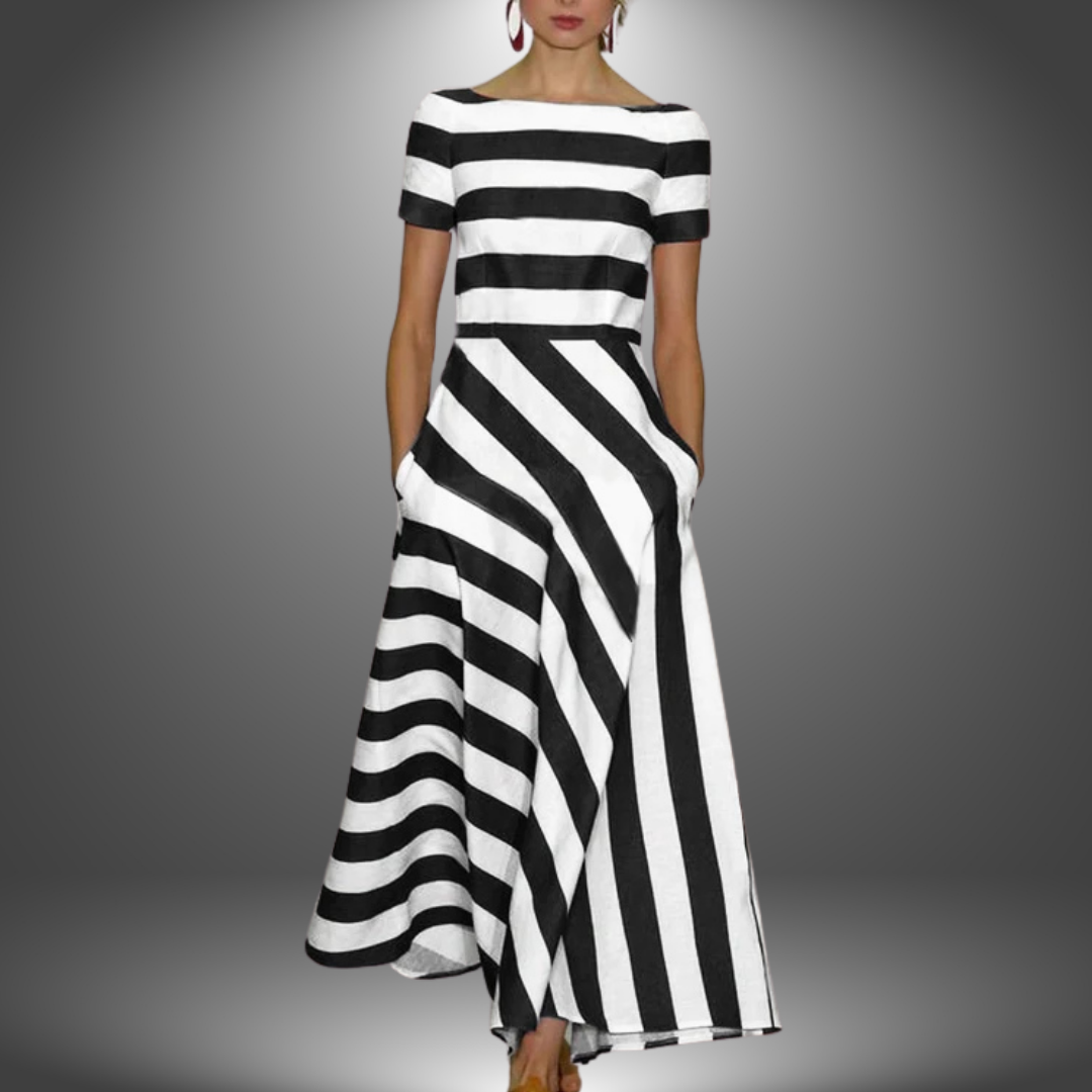 Perrine | Handmade Long Striped Dress