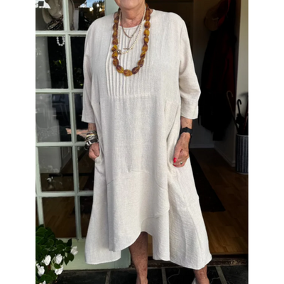 Katerina - Pleated Irregular Hem Dress