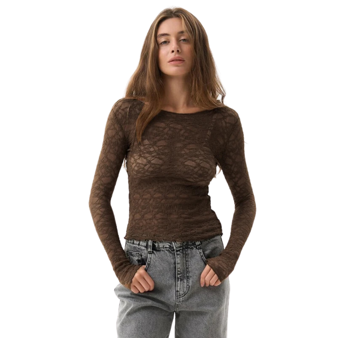 Camille | The Transparent Lace Blouse