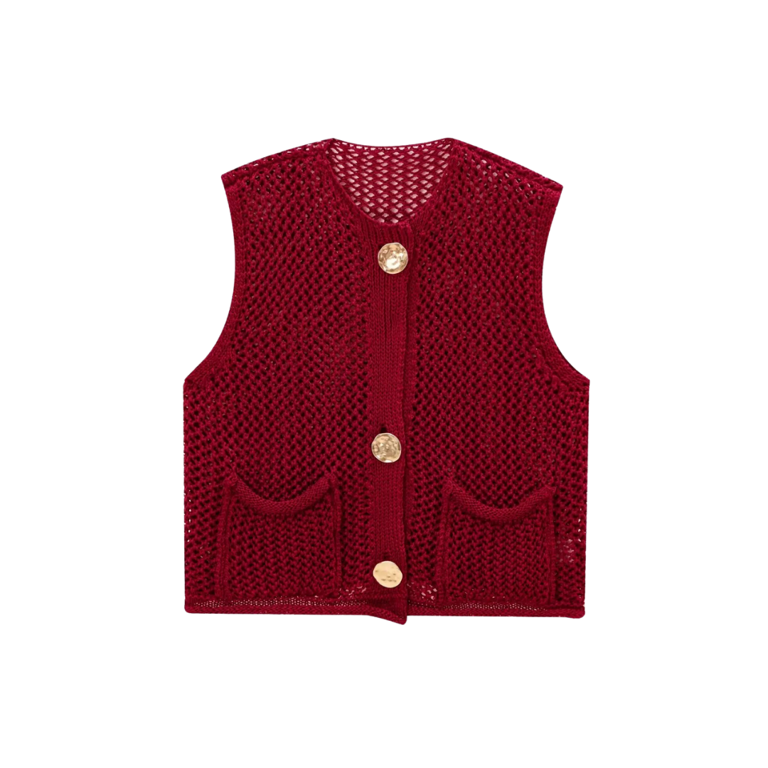 Eleanor | The Buttoned Knit Vest