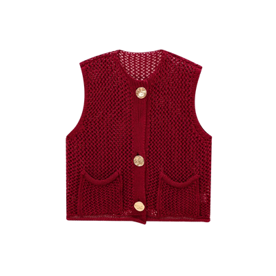 Eleanor | The Buttoned Knit Vest