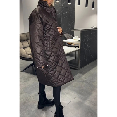 Ingrid | Quilted Coat with Panther Print Lining