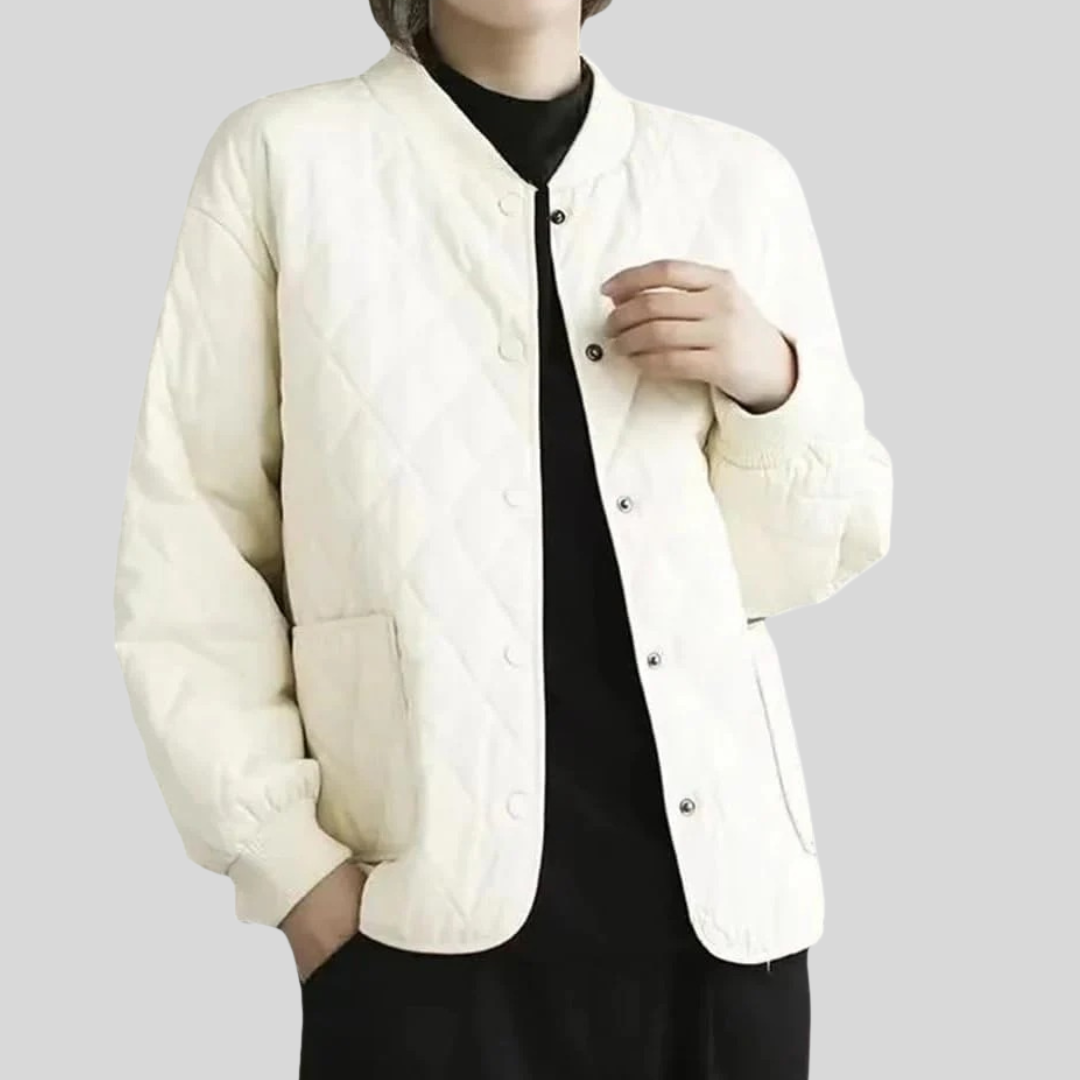 Adoria | Lightweight Quilted Short Jacket with Crewneck