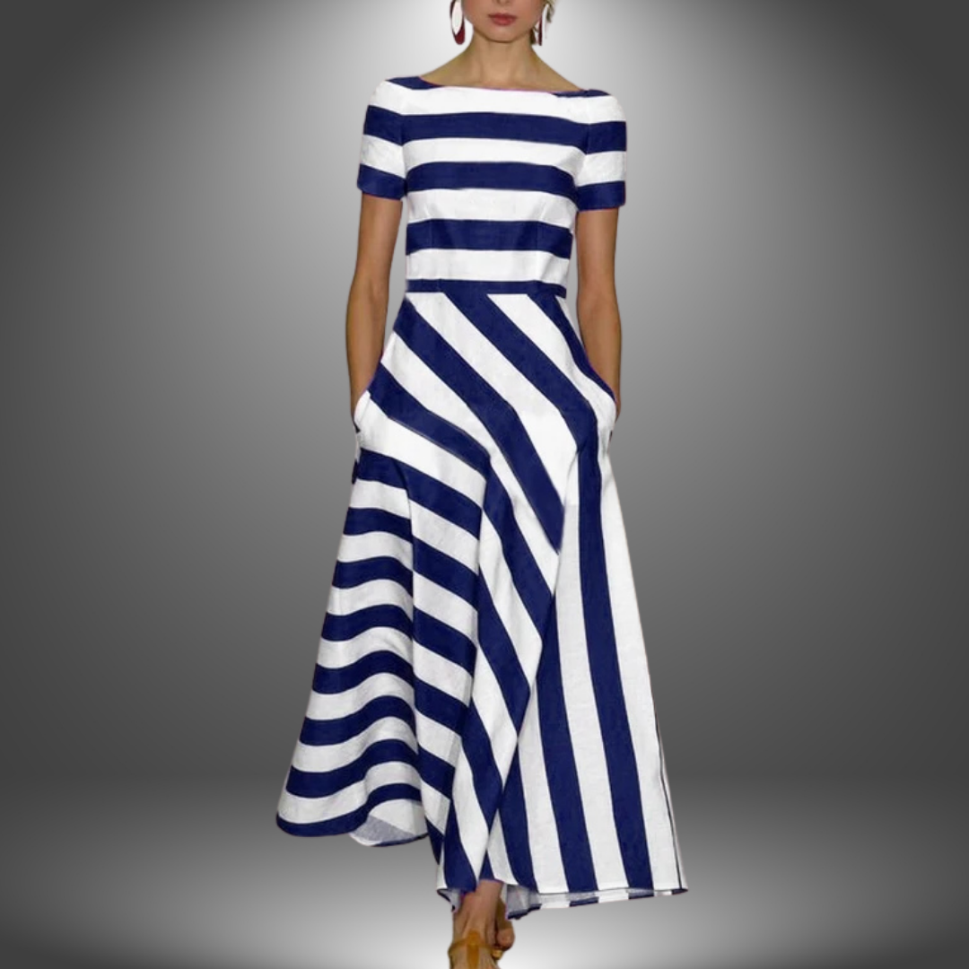 Perrine | Handmade Long Striped Dress