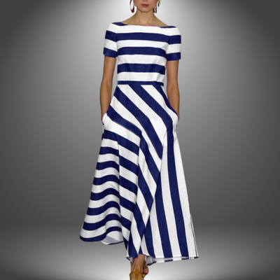Perrine | Handmade Long Striped Dress