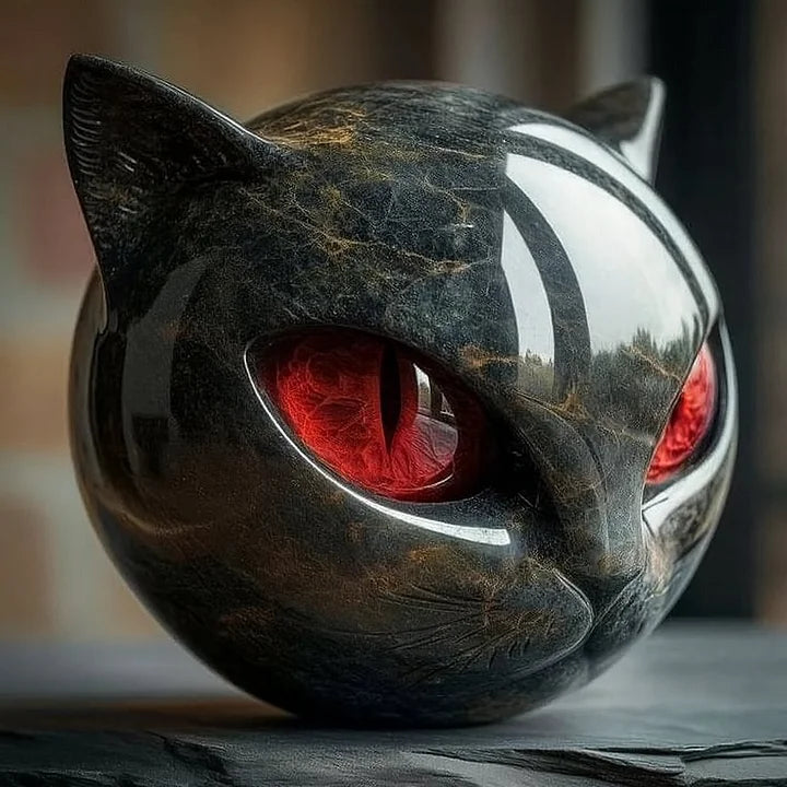 Elvianna | Mystical Cat Head Sculpture