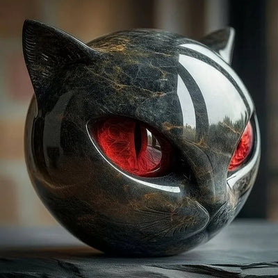Elvianna | Mystical Cat Head Sculpture