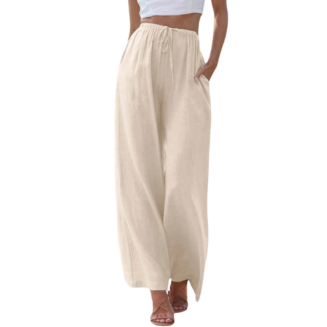 Blanche | High Waist Trousers with Wide Legs