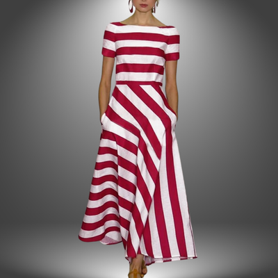 Perrine | Handmade Long Striped Dress
