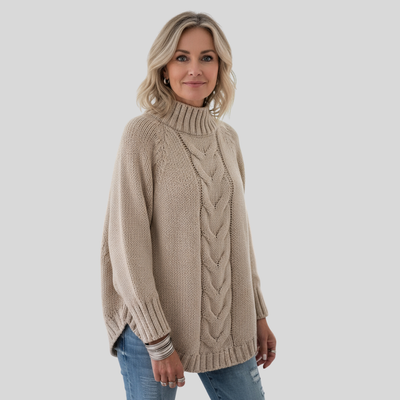 Pamella - Cable Knit Oversized Sweater