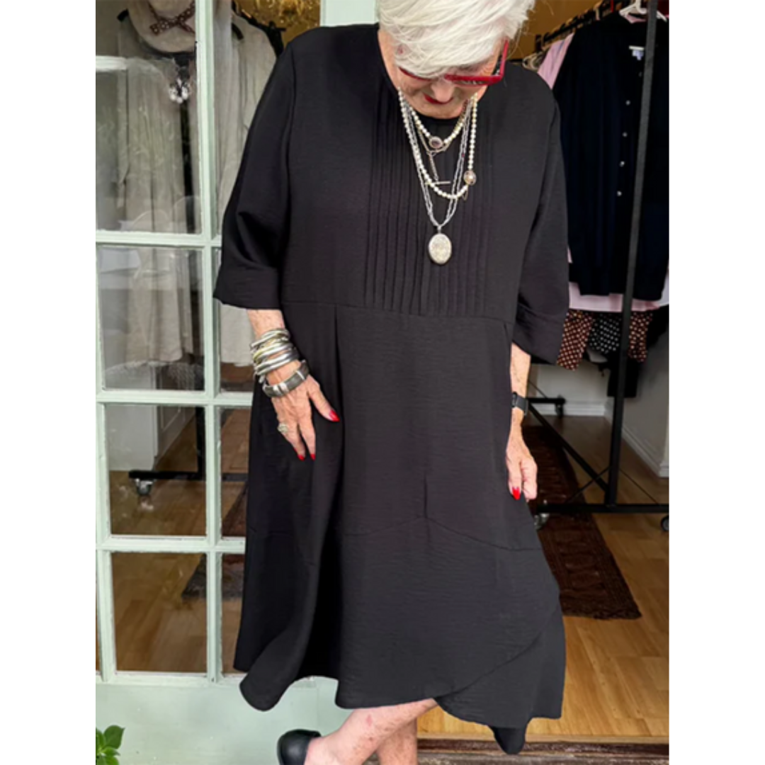 Katerina - Pleated Irregular Hem Dress