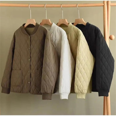 Adoria | Lightweight Quilted Short Jacket with Crewneck