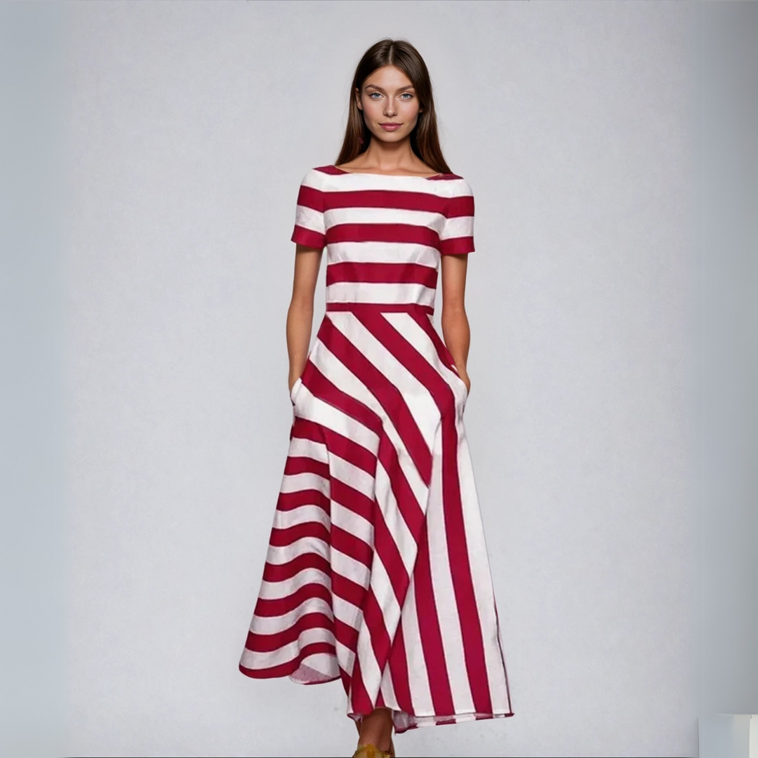 Perrine | Handmade Long Striped Dress