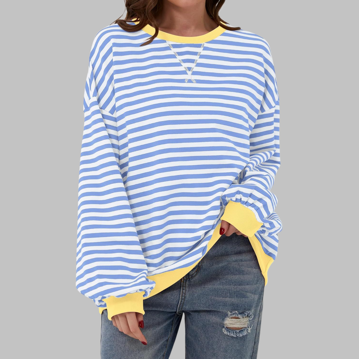 Lisa – Striped jumper in cotton blend