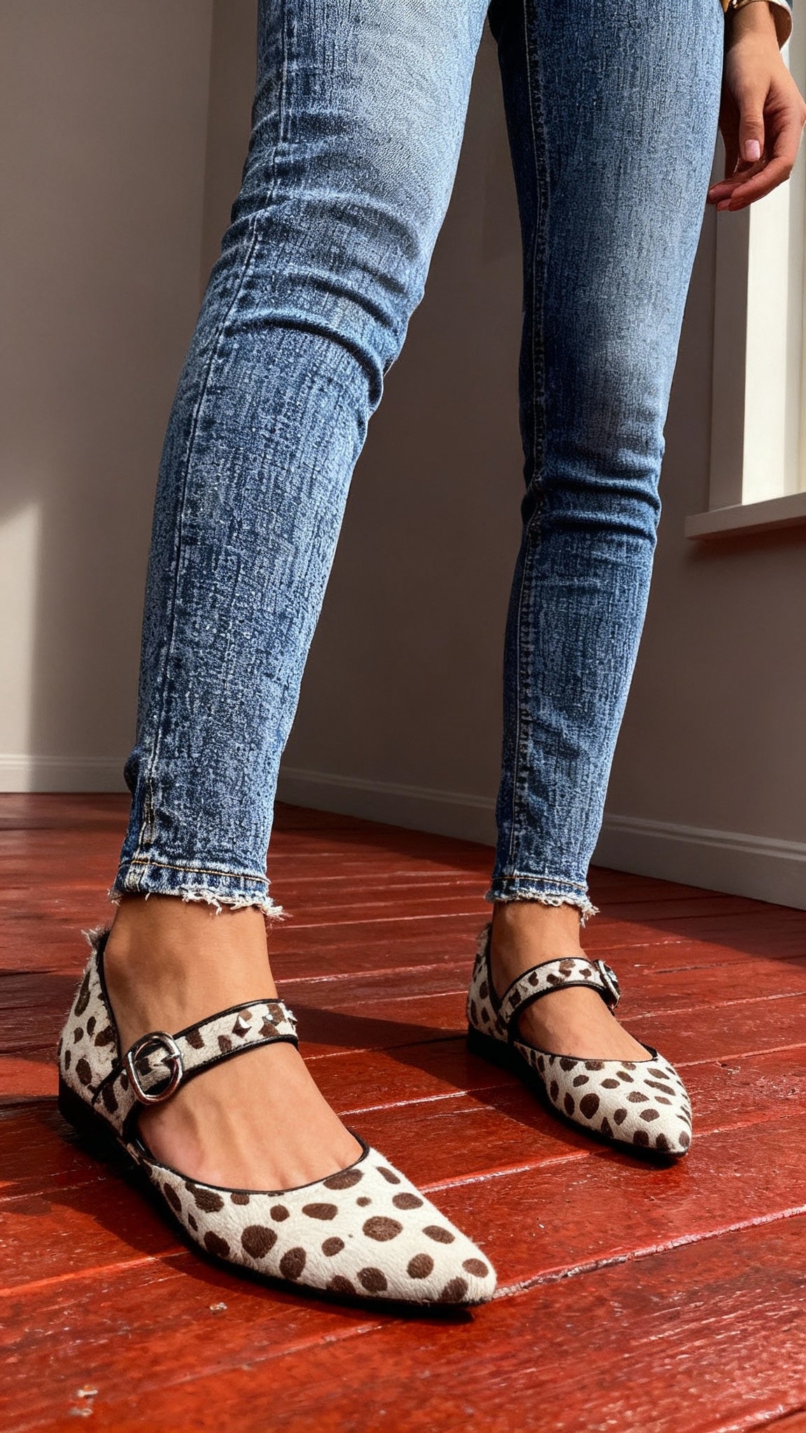 Studded Mary Jane Flats