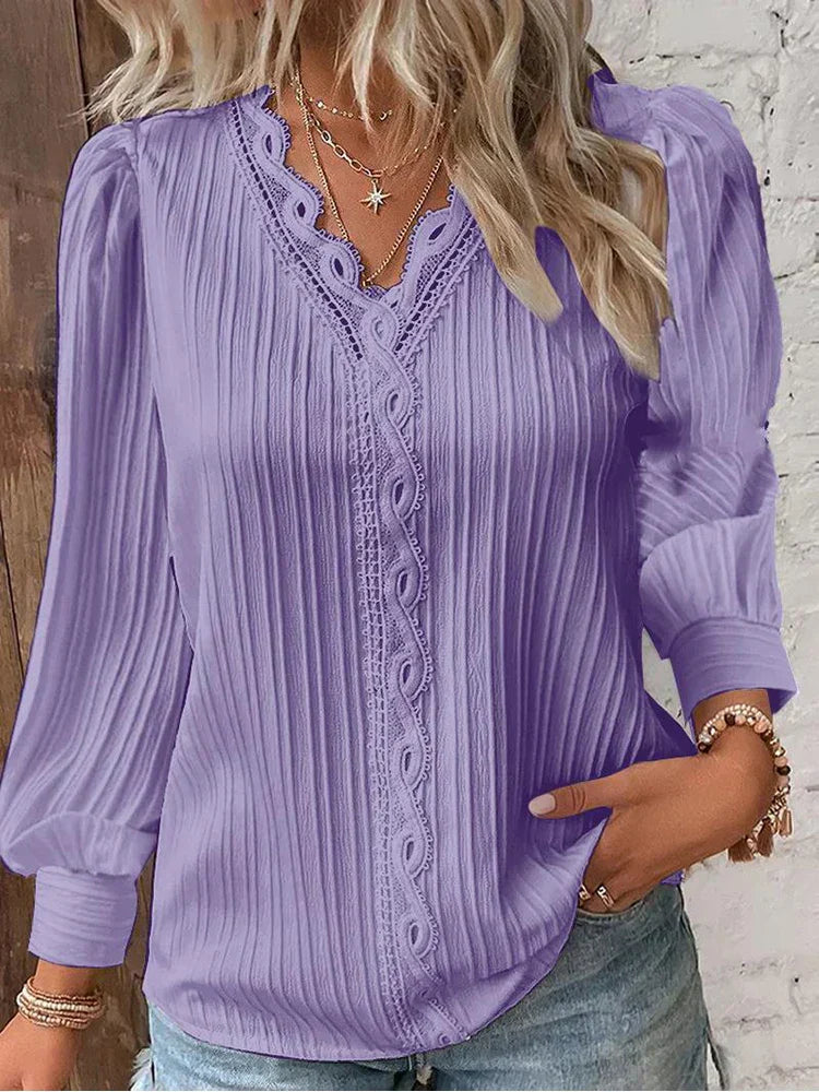Josette | Blouse with Lace Details
