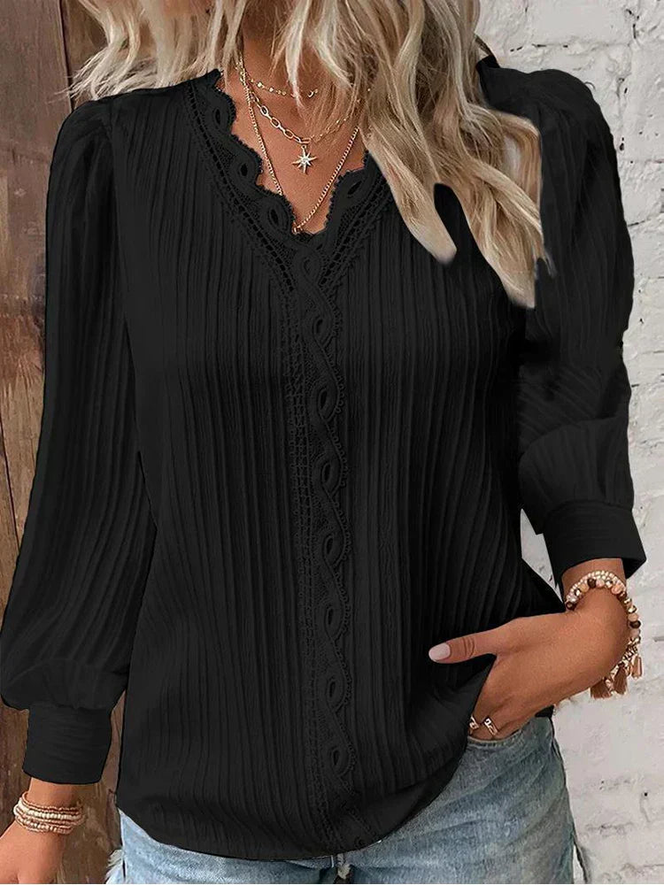 Josette | Blouse with Lace Details