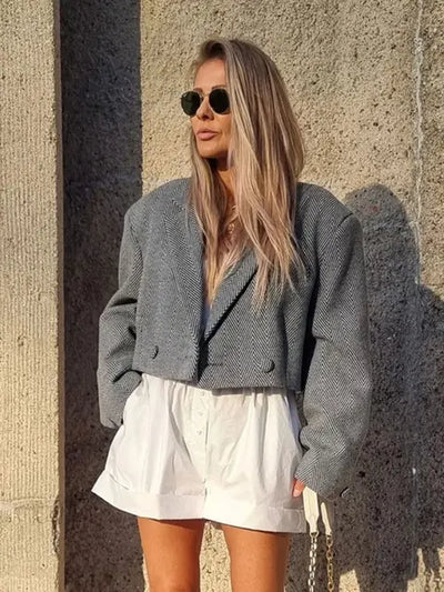 Marie-France | Short Jacket with V-Neck