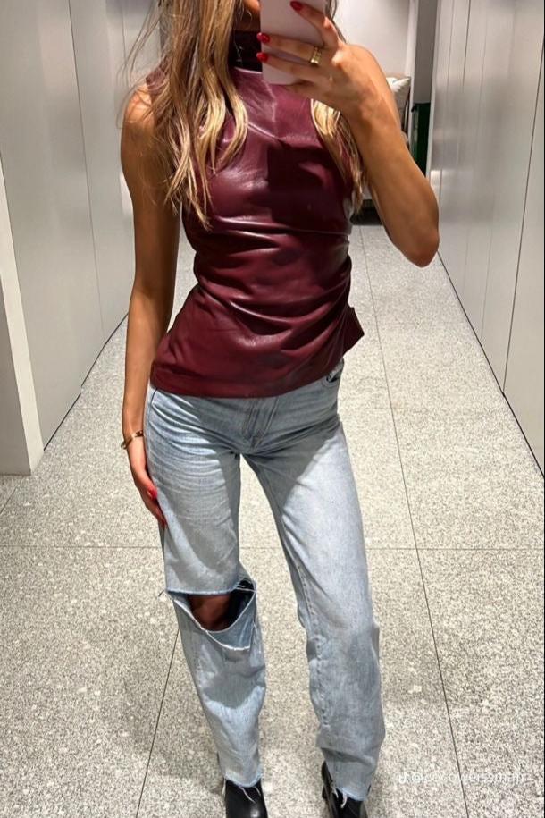 Julia | Bordeaux Blouse