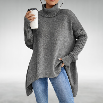 Elegant Turtleneck Jumper With Tummy Coverage