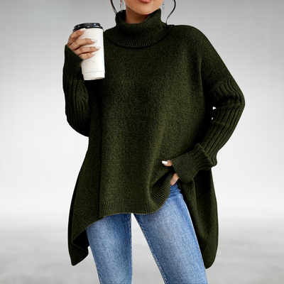 Elegant Turtleneck Jumper With Tummy Coverage