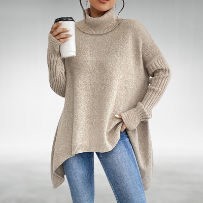 Elegant Turtleneck Jumper With Tummy Coverage