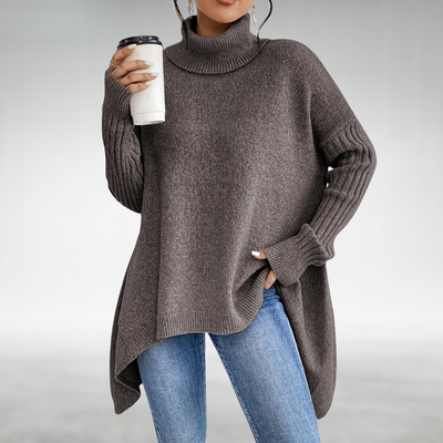 Elegant Turtleneck Jumper With Tummy Coverage