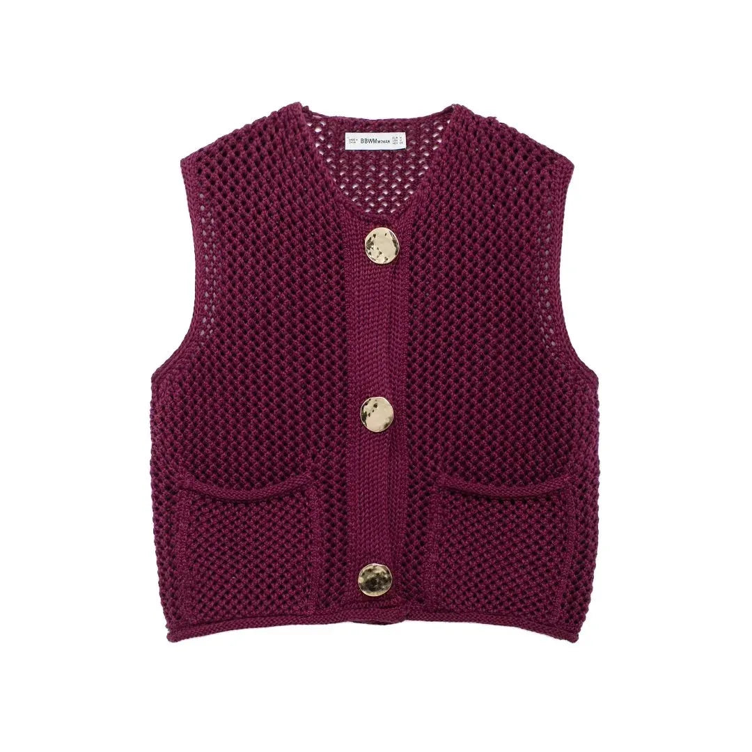 Eleanor | The Buttoned Knit Vest