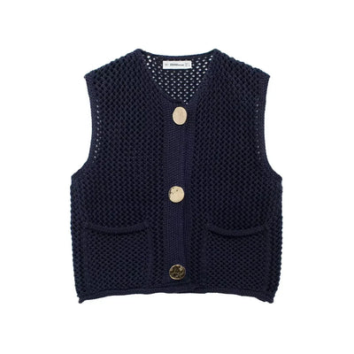 Eleanor | The Buttoned Knit Vest