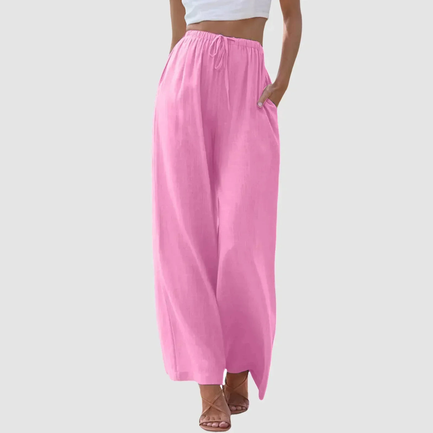 Blanche | High Waist Trousers with Wide Legs