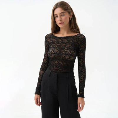 Camille | The Transparent Lace Blouse
