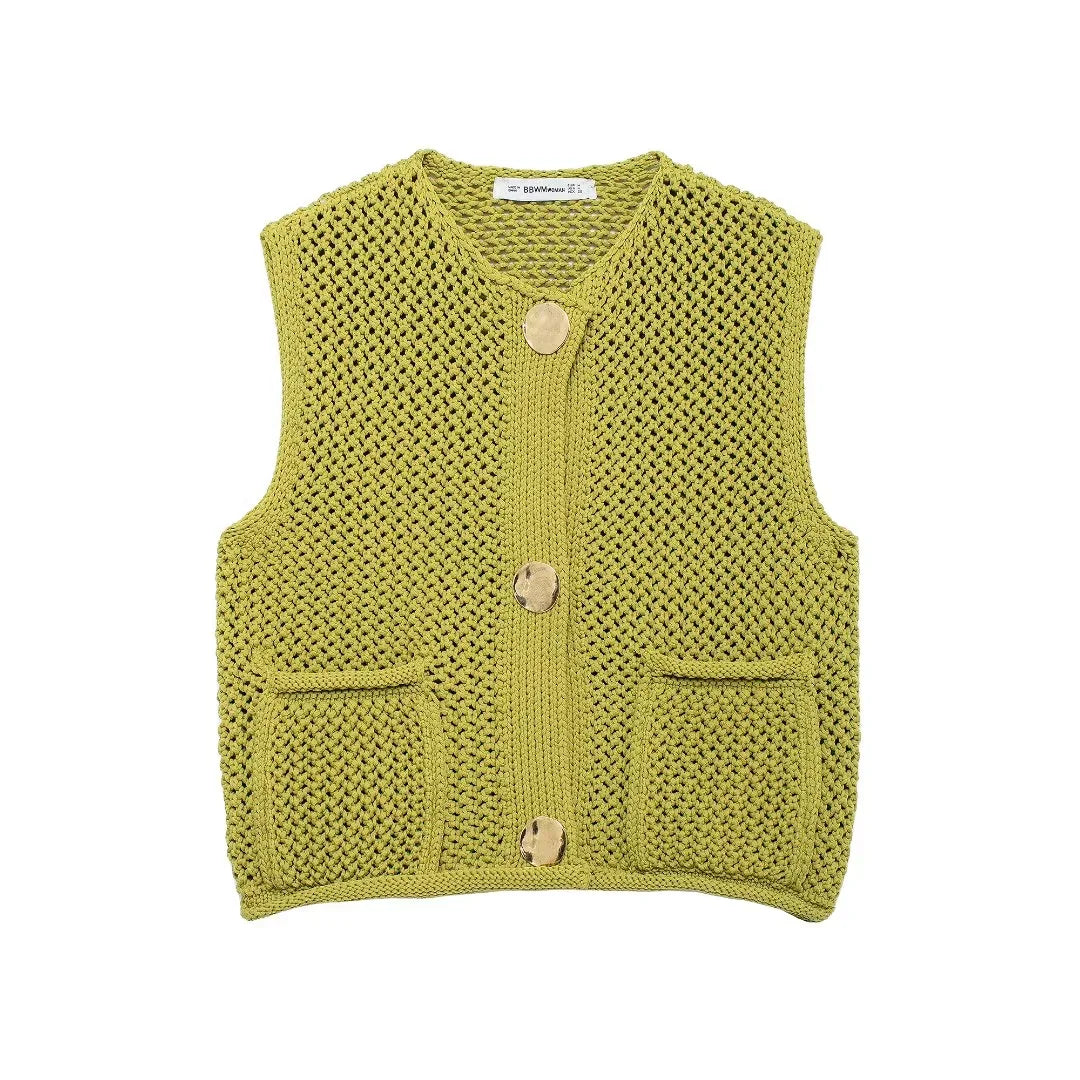 Eleanor | The Buttoned Knit Vest