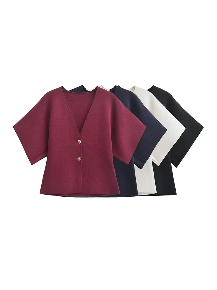Francette | Minimalist Chic Button Blouse