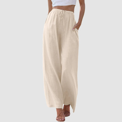 Blanche | High Waist Trousers with Wide Legs
