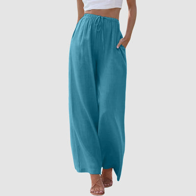 Blanche | High Waist Trousers with Wide Legs