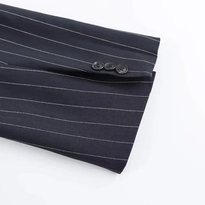Nathalie | Classic Striped Double-Breasted Blazer
