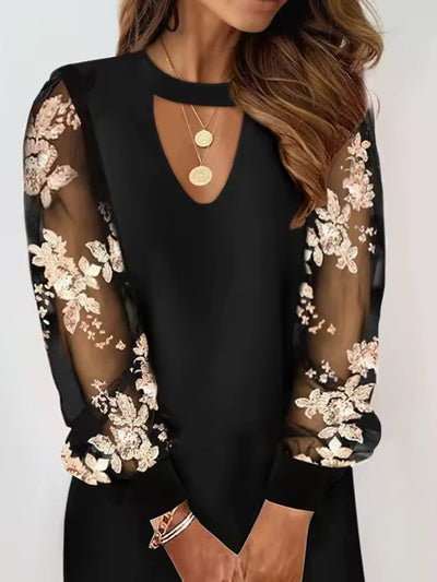 Emma | Elegant Dress with V-Neck and Statement Sleeves